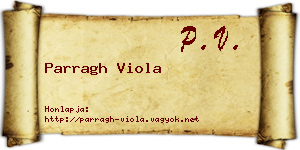 Parragh Viola névjegykártya